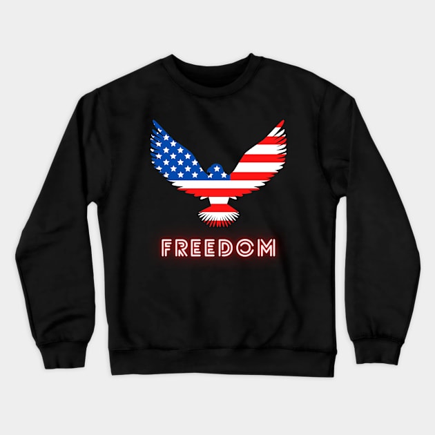 Freedom & Peace in USA Crewneck Sweatshirt by Tee Shop